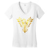Phoenix Tribal Bird Women's V-Neck T-Shirt
