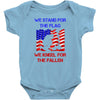 we stand for the flag Baby Bodysuit