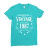 original parts vintage established 1987 perfectly aged Ladies Fitted T-Shirt