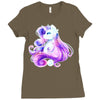 Shining Beautiful Unicorn Ladies Fitted T-Shirt