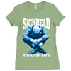 skinhead a way of life blue ideal birthday gift present. Ladies Fitted T-Shirt