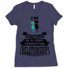 I Am Cat Actually In A Very Commited Relationship Ladies Fitted T-Shirt