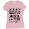 Born In April Ladies Fitted T-Shirt