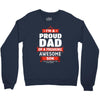 proud dad son Crewneck Sweatshirt