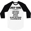Super July Girl 3/4 Sleeve Shirt