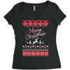merry christmas ugly christmas sweater Women's Triblend Scoop T-shirt