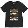 Never Underestimate A Man Who Watches The 100 And Was Born in December V-Neck Tee
