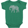 elephant filled pattern cool Baby Bodysuit