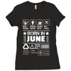 Born In June Ladies Fitted T-Shirt