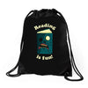 reading is fun Drawstring Bags