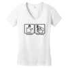 push button receive bacon t shirt funny awesome nerdy geeky humor tee Women's V-Neck T-Shirt