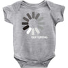 buffering  funny retro loading computer console fashion party Baby Bodysuit