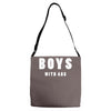 boys with abs Adjustable Strap Totes