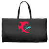 monster fish eats diver Weekender Totes