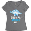 grumpa saurus rex Women's Triblend Scoop T-shirt