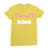 pussy roar - women's march alliance white logo Ladies Fitted T-Shirt