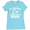 christmas shirt it's the most wonderful time for beer funny Ladies Fitted T-Shirt
