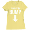 sympathy bump novelty beer belly Ladies Fitted T-Shirt