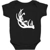 deer antler with buck forest Baby Bodysuit
