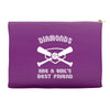 diamonds are a girls best friend girls softball shirt funny women spor Accessory Pouches