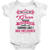 They Call Me Gran Partner In Crime Funny Baby Onesie