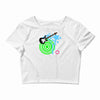 guitar retro music Crop Top