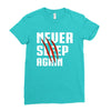 Never Sleep Again Ladies Fitted T-Shirt