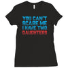 you can't scare me i have two daughters Ladies Fitted T-Shirt