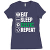eat sleep celtic Ladies Fitted T-Shirt