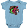 pink punk wolf Baby Onesie