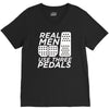 real men use 3 pedals V-Neck Tee
