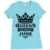 Queens Are Born In June Ladies Fitted T-Shirt