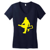 sasquatch guitar gear  funny bigfoot yeti comic monster retro Women's V-Neck T-Shirt