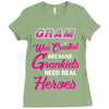 Gram Was Created Because Need Real Heroes Ladies Fitted T-Shirt
