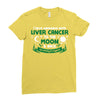 I Love Someone with Liver Cancer to The Moon and Back to Infinity Ladies Fitted T-Shirt