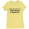 funny t shirt i used to jog 5 miles a day Ladies Fitted T-Shirt