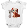 nice cat and dog Baby Onesie