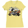 oblivious ninja trick or treat Ladies Fitted T-Shirt