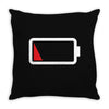 Dead Battery Throw Pillow