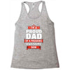 proud dad son Racerback Tank