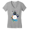 who loves poodle Women's V-Neck T-Shirt