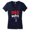 red white and brew Women's V-Neck T-Shirt