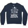 You Cant Scare Me I am Biker Grandpa Crewneck Sweatshirt