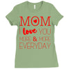 mom i love you more everyday Ladies Fitted T-Shirt