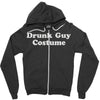 drunk guy costume Zipper Hoodie