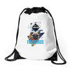 who loves frenchies Drawstring Bags
