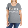 i love my soldier hunter camouflage Ladies Curvy T-Shirt