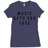 music sets you free Ladies Fitted T-Shirt