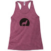 wolf howling at moon Racerback Tank