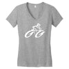 cyclist road bike biking Women's V-Neck T-Shirt
